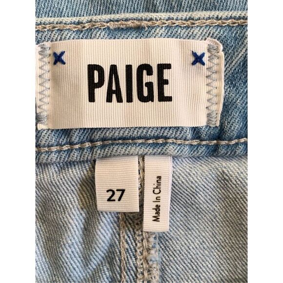 Paige Carrot Leg High‎ Rise Paperbag Waist Jean in Cheyne Size 27 - Picture 9 of 12